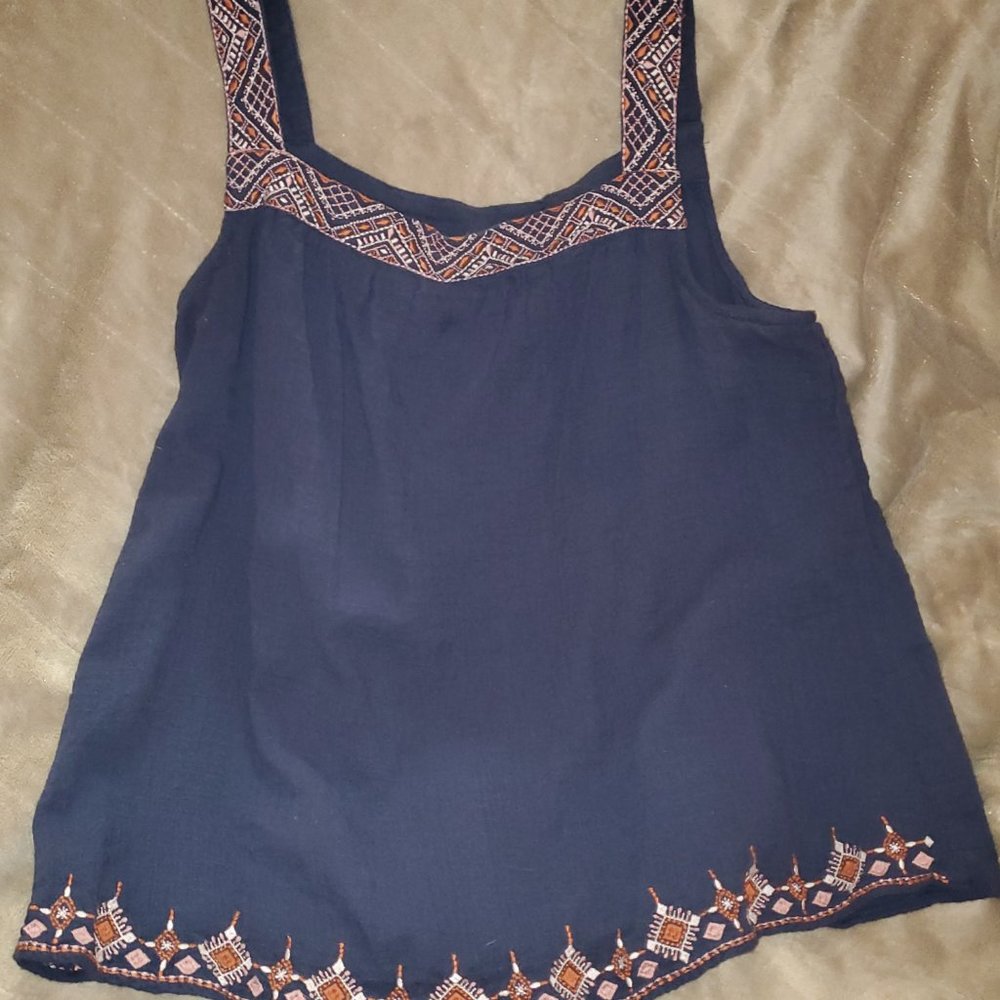 Navy blue Knox Rose tank